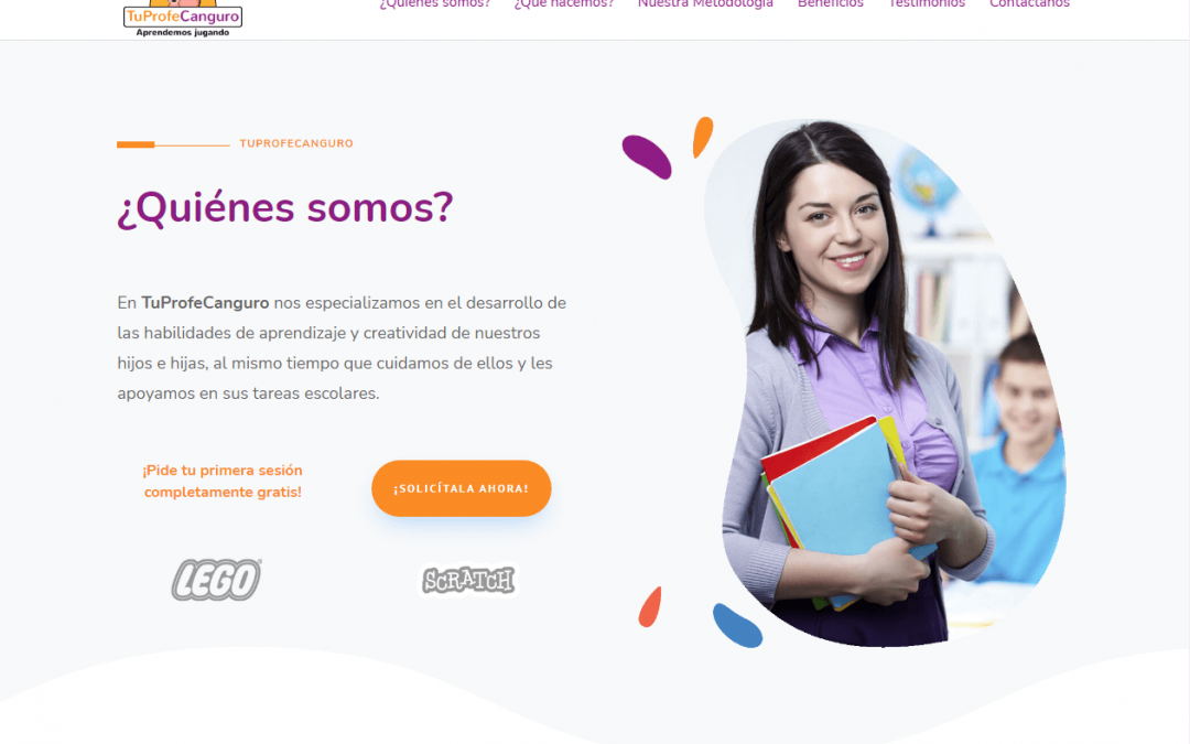 Desarrollo de sitio web TuProfeCanguro