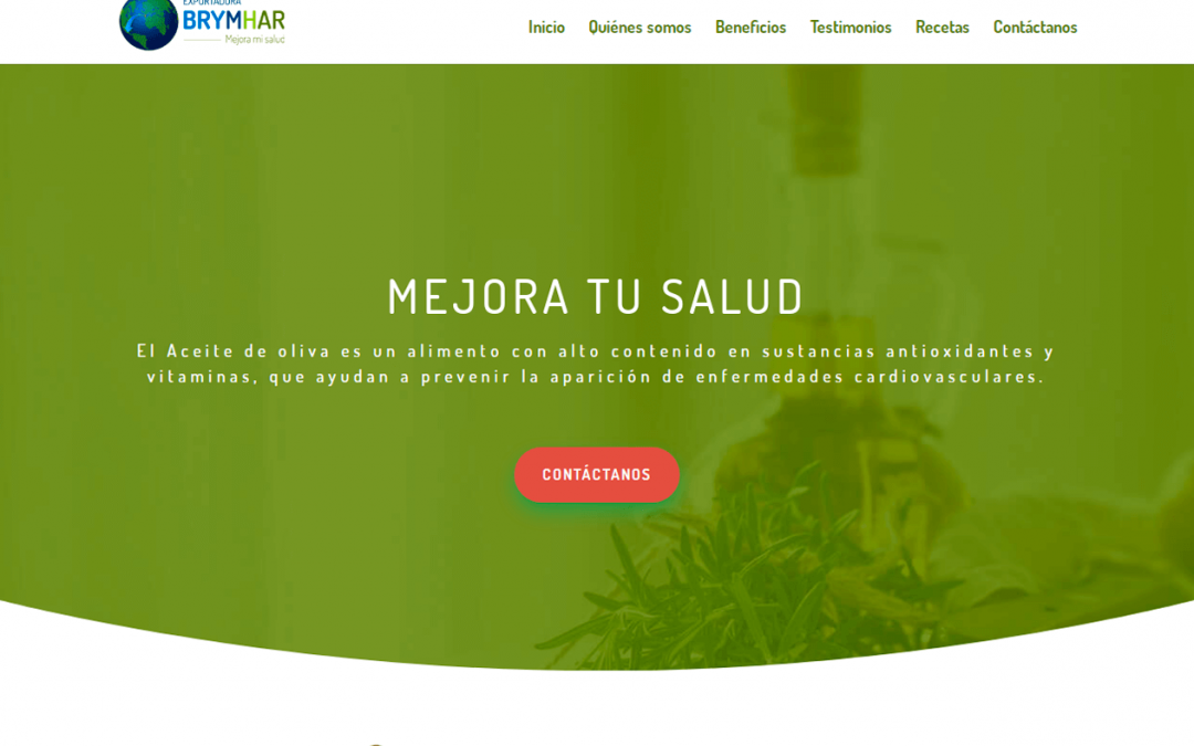 Desarrollo de sitio web Exportadora BRYMHAR
