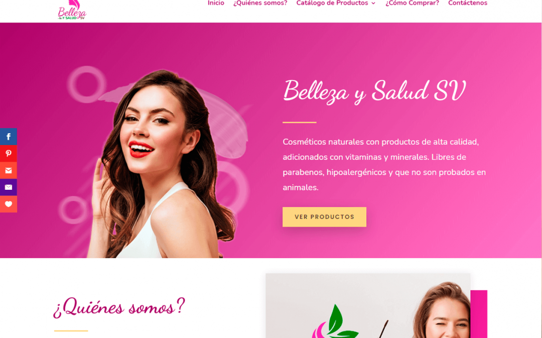 Desarrollo de sitio web Belleza y Salud SV