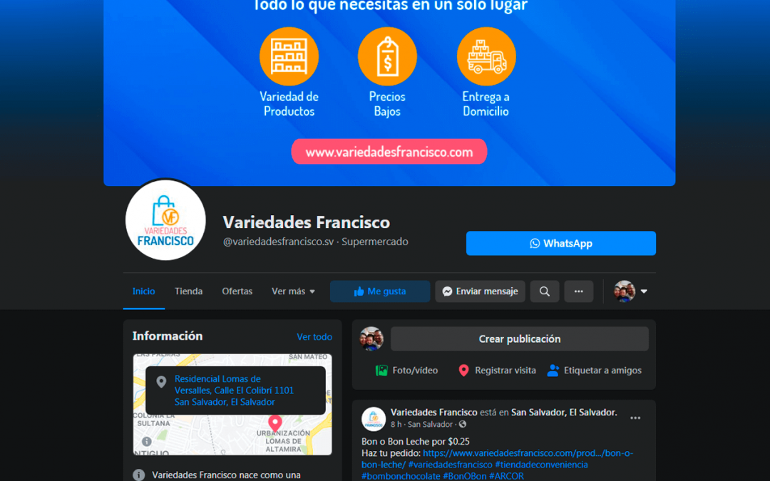 Branding redes sociales de Variedades Francisco