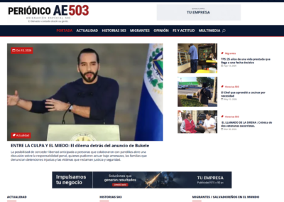 Desarrollo de sitio web Periódico AE503