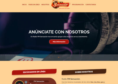 Desarrollo de sitio web FM Sensación